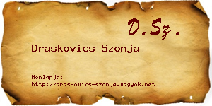 Draskovics Szonja névjegykártya